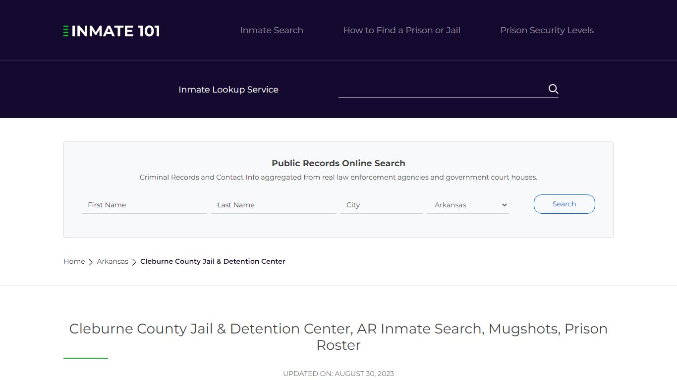 Cleburne County Jail & Detention Center, AR Inmate Search, Mugshots ...